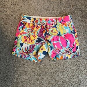 Lilly pulitzer floral, print, short, stunning sz 00